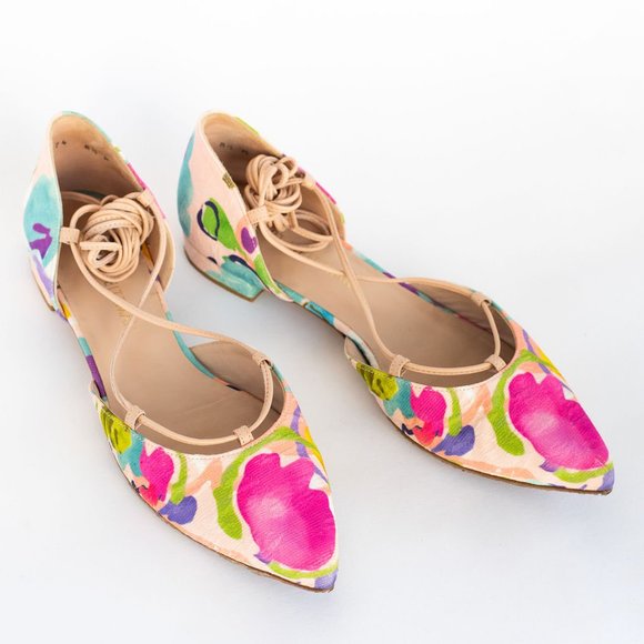 Stuart Weitzman Silk Flats- Size 8.5 - Picture 3 of 8